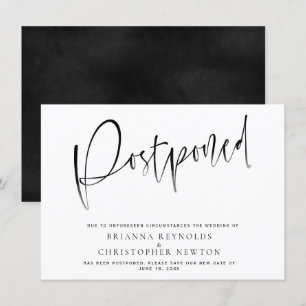 Tarjeta de invitación nueva fecha boda pospuesto