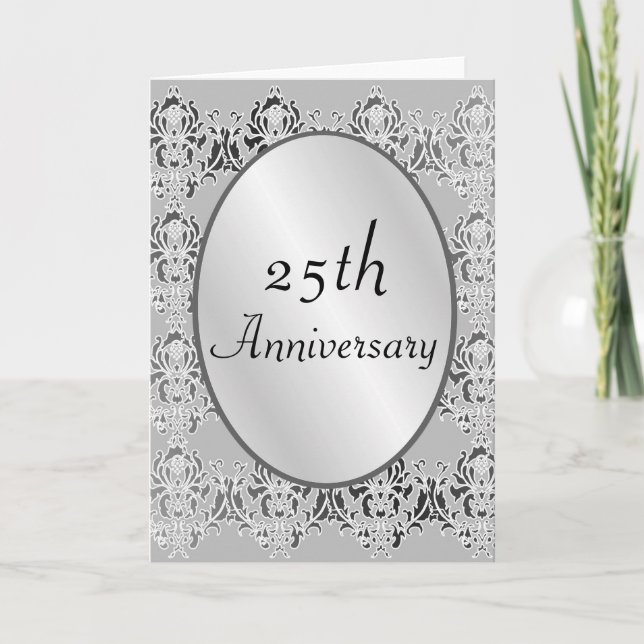 Tarjeta de invitación o aniversario número 25 (Anverso)