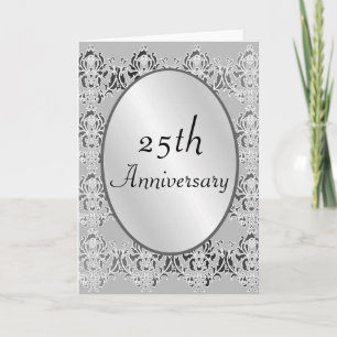 Tarjeta de invitación o aniversario número 25
