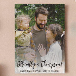 Tarjeta de Invitación para adopción de fotografías
