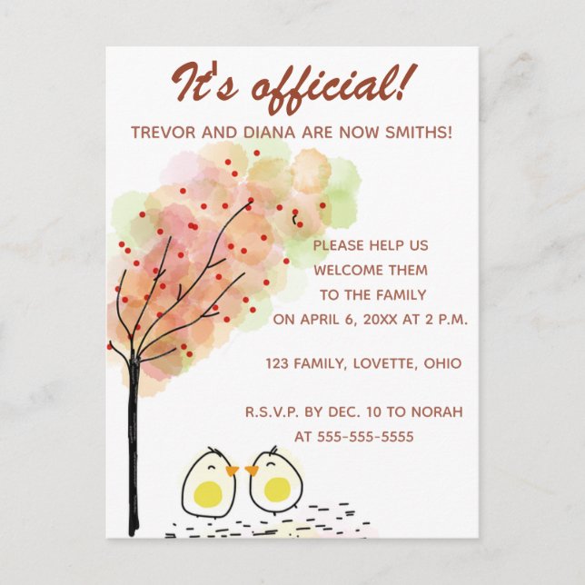 Tarjeta de invitación para adopción editable de do (Anverso)