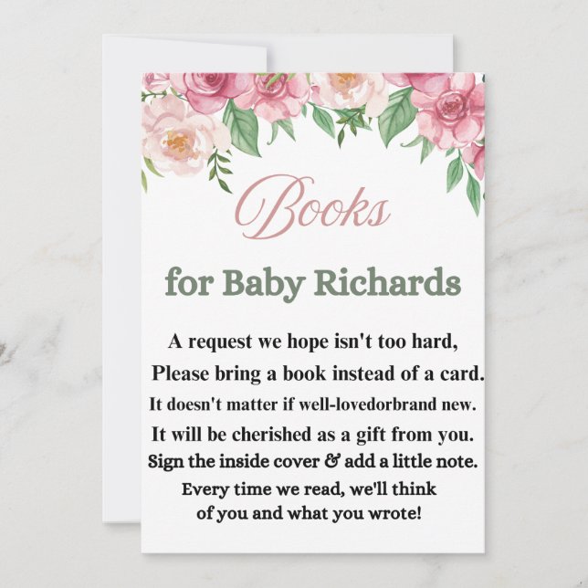 Tarjeta de Invitación para Baby Shower (Anverso)