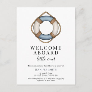 Tarjeta de invitación para baby shower 'Bienvenido