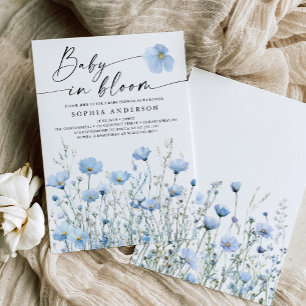 Tarjeta de Invitación para Baby Shower Blue Baby I