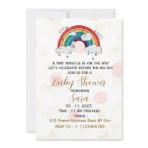 Tarjeta de Invitación para Baby Shower Boho