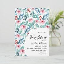 Tarjeta de invitación para baby shower con diseño 