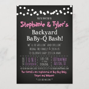 Tarjeta de Invitación para Baby Shower de BaByQ BB