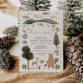 Tarjeta de invitación para Baby Shower de Boho Woo