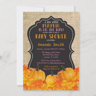 Tarjeta de Invitación para Baby Shower de Calabaci