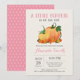 Tarjeta de Invitación para Baby Shower de Niña con