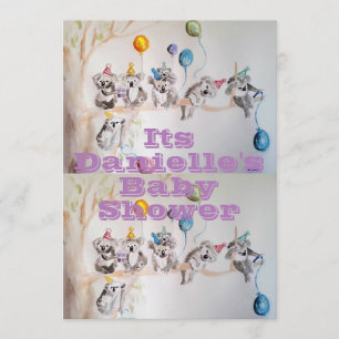 Tarjeta de Invitación para Baby Shower de Niñas al