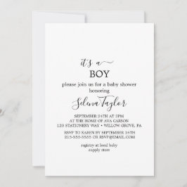 Tarjeta de Invitación para Baby Shower de Niño con