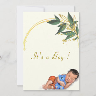 Tarjeta de Invitación para Baby Shower de Niño Dis
