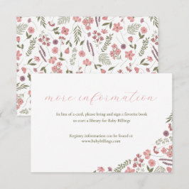 tarjeta de invitación para baby shower de wildflow