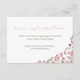 tarjeta de invitación para baby shower de wildflow