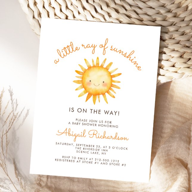 Tarjeta de Invitación para Baby Shower Little Ray  (Subido por el creador)