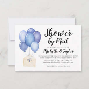 Tarjeta de invitación para baby shower virtual con