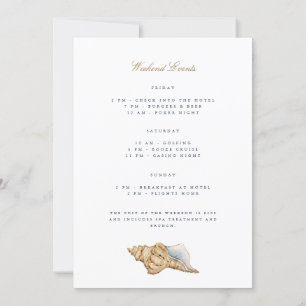 Tarjeta de invitación para bachillerato de playa t