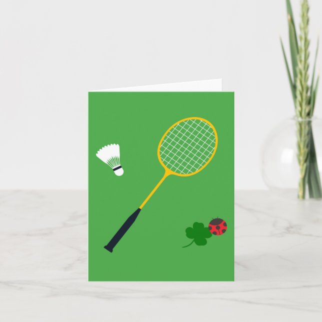 Tarjeta de invitación para Badminton (Anverso)