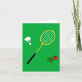 Tarjeta de invitación para Badminton
