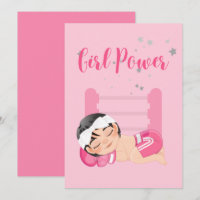 Tarjeta de Invitación para bebé con alimentación d