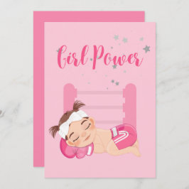 Tarjeta de Invitación para bebé con alimentación d