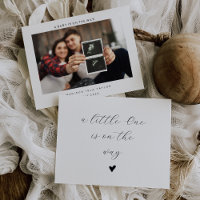 Tarjeta de Invitación para bebé con foto de corazó