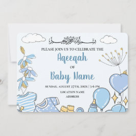 Tarjeta de invitación para bebé editable instantán