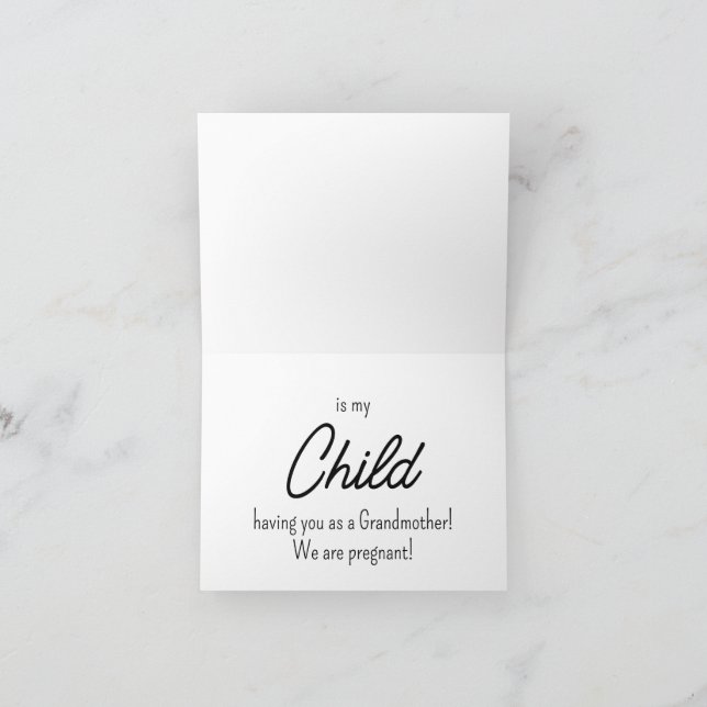 Tarjeta de Invitación para bebé y embarazo a la ab (Interior)