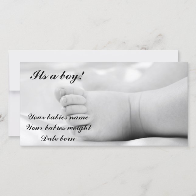 Tarjeta de invitación para bebés (Anverso)