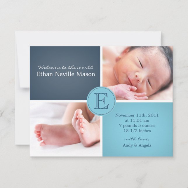 tarjeta de invitación para bebés (Anverso)
