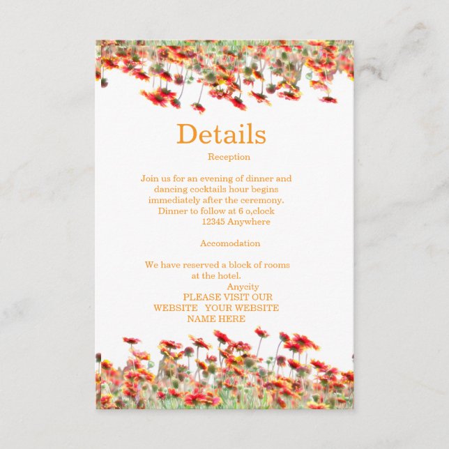 Tarjeta de Invitación para Boda Cumpleaños Baby Sh (Anverso)