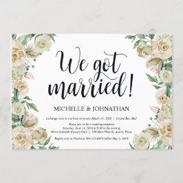 Tarjeta de invitación para boda de Elopement Recep