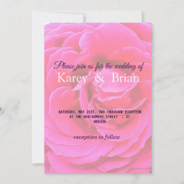 Tarjeta de invitación para boda floral para rosas