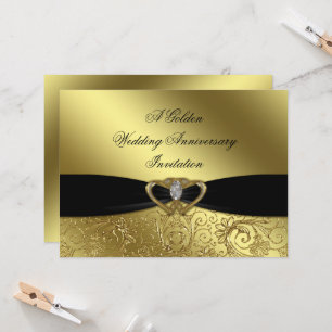 Tarjeta de Invitación para Bodas de Oro (50 Aniver