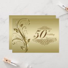 Tarjeta de invitación para bodas de oro, 50 aniver