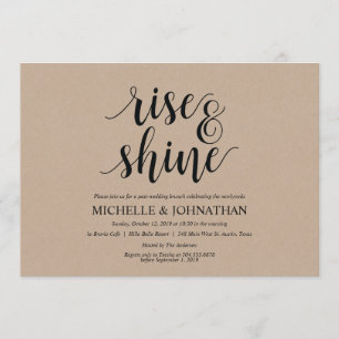 Tarjeta de invitación para brunch de Boda de Rusti