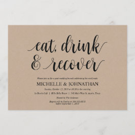 Tarjeta de invitación para brunch de Boda de Rusti