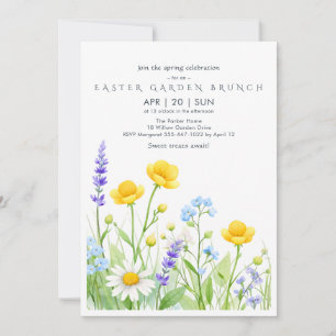 Tarjeta de Invitación para Brunch de Jardín de Pas