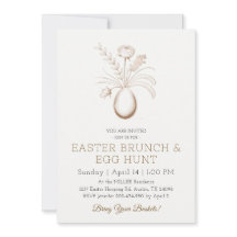 Tarjeta de Invitación para Brunch de Pascua Botáni
