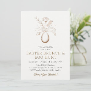 Tarjeta de Invitación para Brunch de Pascua Botáni