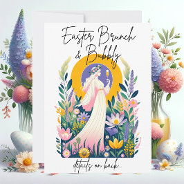 Tarjeta de Invitación para Brunch de Pascua y Burb
