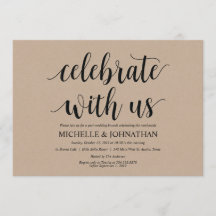 Tarjeta de invitación para brunch del Boda Rustic