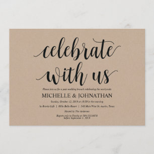 Tarjeta de invitación para brunch del Boda Rustic