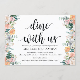 Tarjeta de invitación para brunch del Boda Rústico
