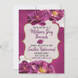 Tarjeta de invitación para Brunch del Día de la Ma