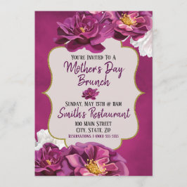 Tarjeta de invitación para Brunch del Día de la Ma