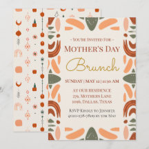 Tarjeta de invitación para Brunch del Día de la Ma