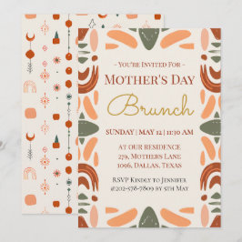 Tarjeta de invitación para Brunch del Día de la Ma