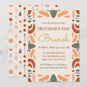 Tarjeta de invitación para Brunch del Día de la Ma